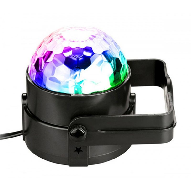 Casa si Gradina - Corpuri si surse de iluminat - Iluminat comercial si industrial - Proiectoare si lampi de lucru - Proiector Disco LED RGB cu Telecomanda, Senzori de Sunet, 7 moduri diferite de iluminare, 9 x 8,5 cm - Infinity.ro