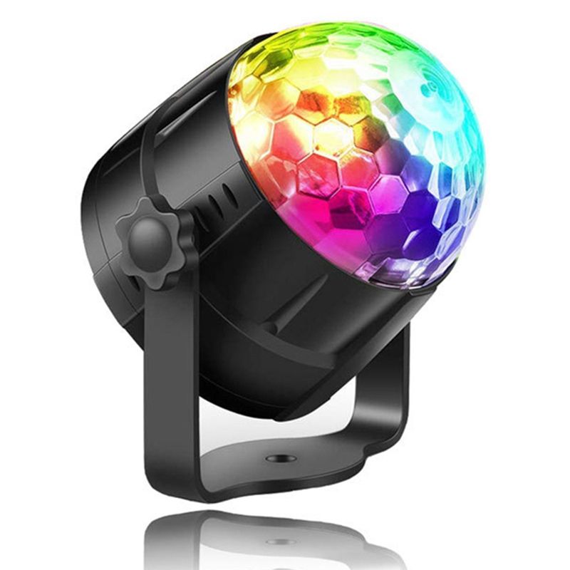 Casa si Gradina - Corpuri si surse de iluminat - Iluminat comercial si industrial - Proiectoare si lampi de lucru - Proiector Disco LED RGB cu Telecomanda, Senzori de Sunet, 7 moduri diferite de iluminare, 9 x 8,5 cm - Infinity.ro