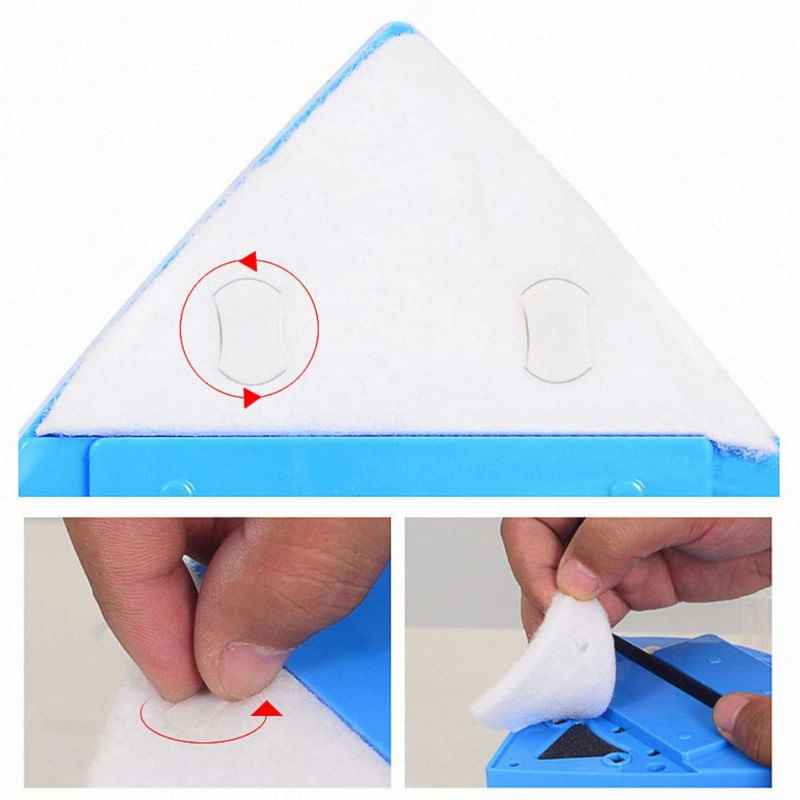 Auto si Moto - Intretinere auto - Stergatoare - Set 5 tampoane de spalare pentru stergator dublu cu magnet pentru curatarea geamurilor cu grosime intre 5 si 15 mm - Infinity.ro