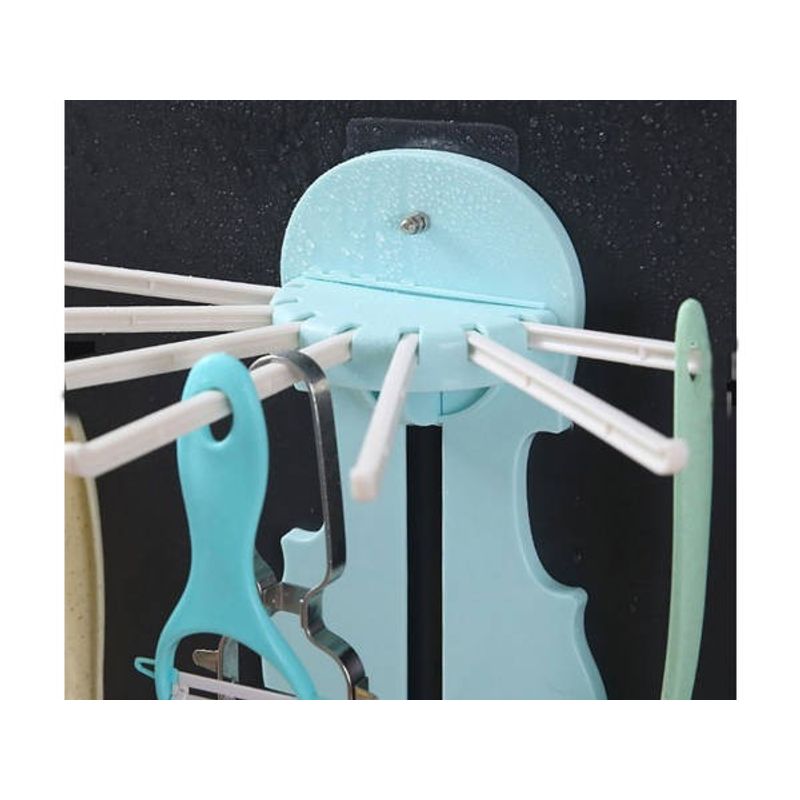 Casa si Gradina - Bucatarie si vesela - Organizare si depozitare bucatarie - Suporturi tacamuri si vase - Suport multifunctional pentru bucatarie, Roz, 26,5 x 39 x 21 cm - Infinity.ro