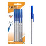 Carti si Birotica - Birotica - Instrumente de scris - Pixuri si stilouri - Set pixuri bic round stick exact, 0.7mm, albastru, 4 bucati - Infinity.ro