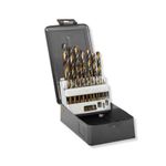 Casa si Gradina - Constructii - Scule de mana si unelte - Seturi scule - Set 19 burghie metal HSS 135 in cutie 1-10 mm otel rapid de inalta calitate Proline 79219 - Infinity.ro