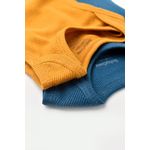 Fashion, accesorii si bijuterii - Copii - Imbracaminte copii - Body-uri copii - Set 2 body-uri fara maneci bebe unisex din bumbac organic si modal - Bleumarin/Sofran, BabyCosy (Marime: 0-3 Luni) - Infinity.ro