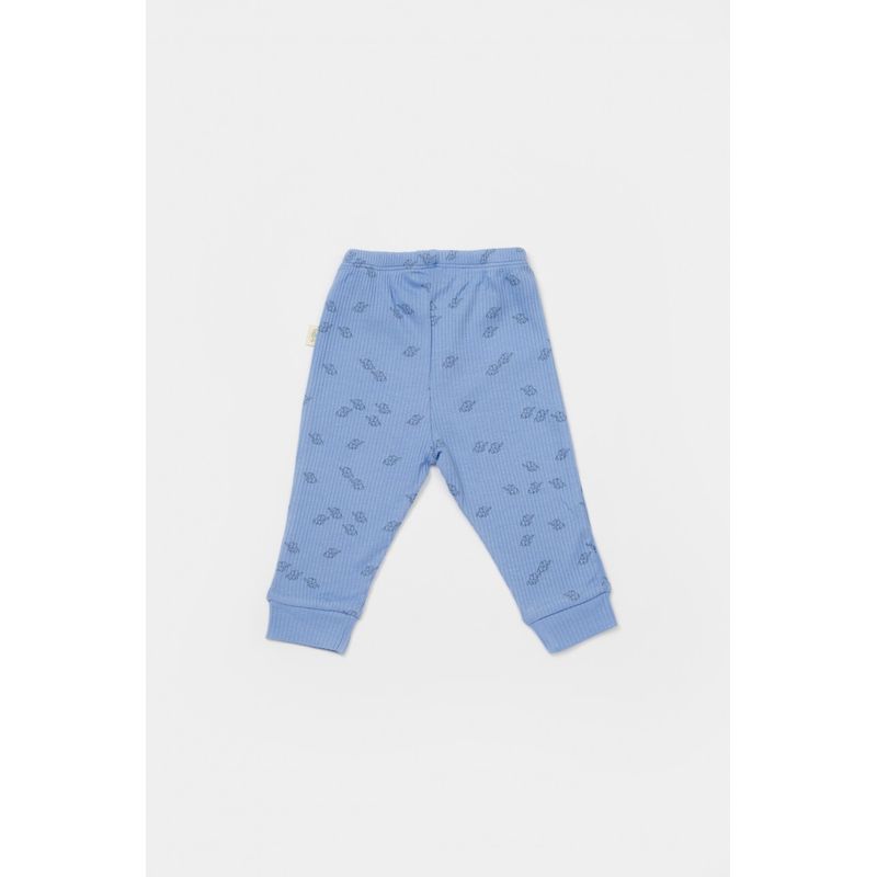Fashion, accesorii si bijuterii - Copii - Imbracaminte copii - Pantaloni copii - Set 2 pantalonasi Printed, BabyCosy, 50% modal+50% bumbac, Ecru/Lavanda (Marime: 12-18 Luni) - Infinity.ro