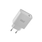 Laptop, Telefoane si Tablete - Telefoane mobile si accesorii - Accesorii Telefoane - Incarcatoare telefoane - Incarcator retea 1x USB type C Apple 2.4A QC3.0 PD3.0 FCP AFC 20W alb Well - Infinity.ro
