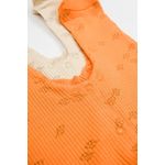 Fashion, accesorii si bijuterii - Copii - Imbracaminte copii - Salopete copii - Set 2 salopete lungi Printed, BabyCosy, 50% modal+50% bumbac, Stone/Apricot (Marime: 6-9 luni) - Infinity.ro