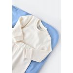 Fashion, accesorii si bijuterii - Copii - Imbracaminte copii - Treninguri si compleuri copii - Set bluzita cu maneca lunga si pantaloni lungi - bumbac organic 100% - Ecru, BabyCosy (Marime: 9-12 luni) - Infinity.ro