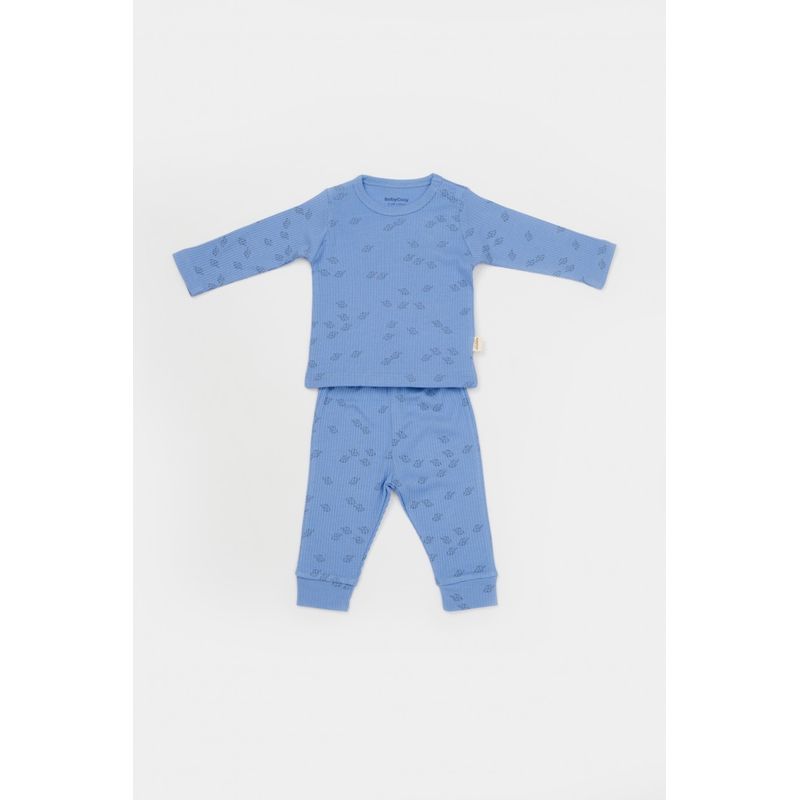 Fashion, accesorii si bijuterii - Copii - Imbracaminte copii - Treninguri si compleuri copii - Set 3 piese:bluza, pantaloni si caciulita Printed, BabyCosy, 50% modal+50% bumbac, Lavanda (Marime: 3-6 Luni) - Infinity.ro