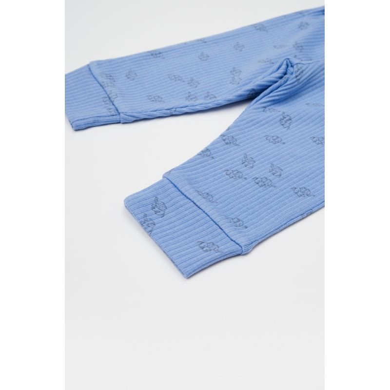 Fashion, accesorii si bijuterii - Copii - Imbracaminte copii - Treninguri si compleuri copii - Set 3 piese:bluza, pantaloni si caciulita Printed, BabyCosy, 50% modal+50% bumbac, Lavanda (Marime: 3-6 Luni) - Infinity.ro