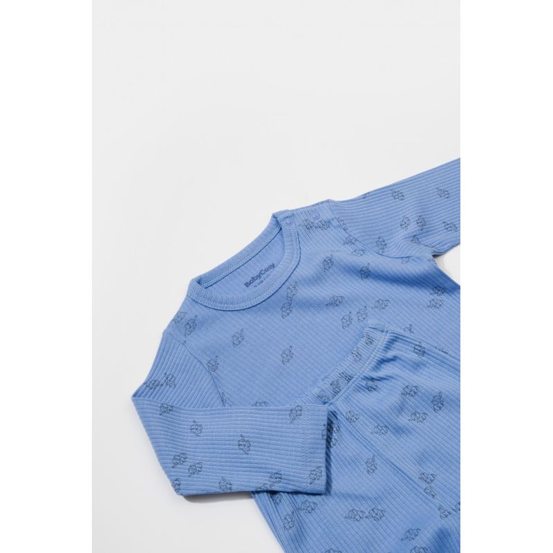 Fashion, accesorii si bijuterii - Copii - Imbracaminte copii - Treninguri si compleuri copii - Set 3 piese:bluza, pantaloni si caciulita Printed, BabyCosy, 50% modal+50% bumbac, Lavanda (Marime: 3-6 Luni) - Infinity.ro