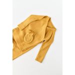 Fashion, accesorii si bijuterii - Copii - Imbracaminte copii - Treninguri si compleuri copii - Set 4 piese: bluza, pantaloni, caciulita si manusi din bumbac organic si modal - Mustar, BabyCosy (Marime: 6-9 luni) - Infinity.ro