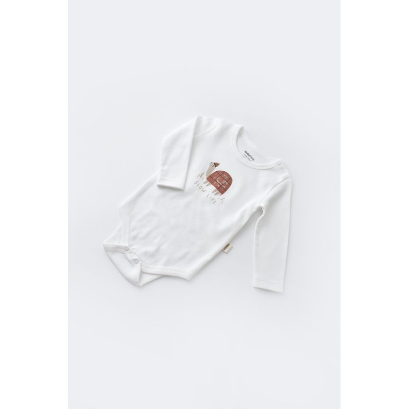 Fashion, accesorii si bijuterii - Copii - Imbracaminte copii - Treninguri si compleuri copii - Set 3 piese Broscuta cu body, pantalonasi si vestuta din 80%bumbac organic si 20% poliester - Caramiziu, BabyCosy (Marime: 18-24 - Infinity.ro