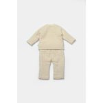 Fashion, accesorii si bijuterii - Copii - Imbracaminte copii - Treninguri si compleuri copii - Set bluza dublata si pantaloni, Winter muselin, 100% bumbac - Stone, BabyCosy (Marime: 9-12 luni) - Infinity.ro