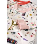 Fashion, accesorii si bijuterii - Copii - Imbracaminte copii - Salopete copii - Set 2 salopetele cu maneca lunga si pantaloni lungi cu fermoar - 100%bumbac organic - Portocaliu si Pudra, BabyCosy (Marime: 12- - Infinity.ro