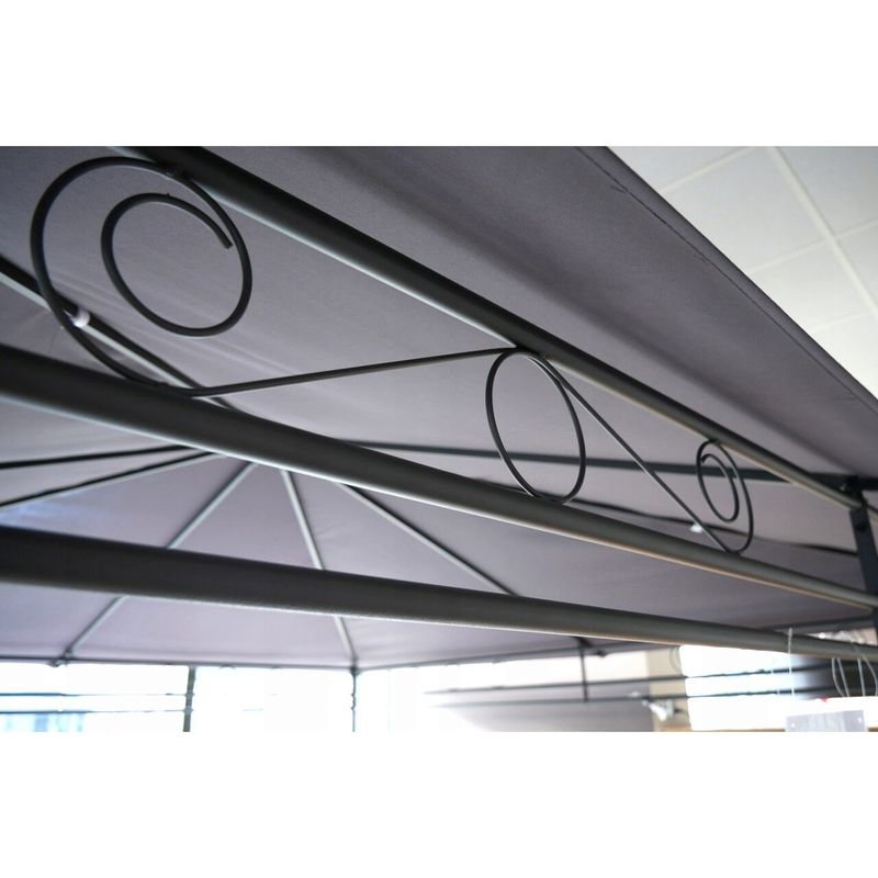 Casa si Gradina - Gradina si terasa - Umbrele si pavilioane - Pavilioane - Pavilion pentru gradina/terasa, cadru metalic, gri, 3x3x2.55 m, Elena - Infinity.ro