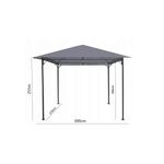 Casa si Gradina - Gradina si terasa - Umbrele si pavilioane - Pavilioane - Pavilion pentru gradina/terasa, cadru metalic, gri, 3x3x2.55 m, Elena - Infinity.ro