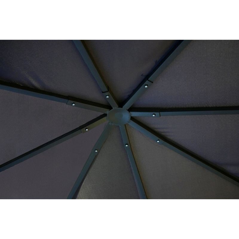 Casa si Gradina - Gradina si terasa - Umbrele si pavilioane - Pavilioane - Pavilion pentru gradina/terasa, cadru metalic, gri, 3x3x2.55 m, Elena - Infinity.ro