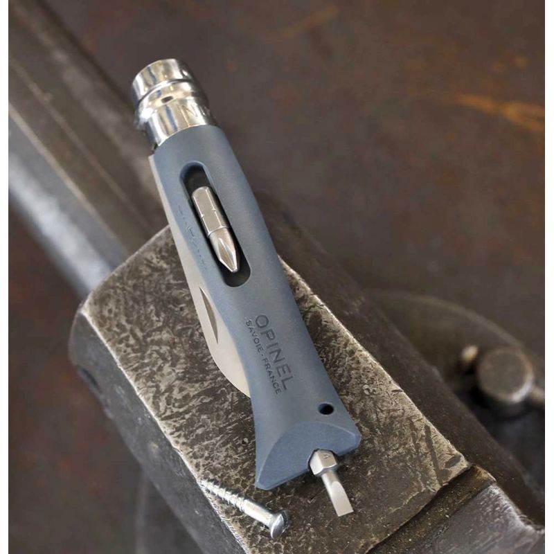 Sport si Outdoor - Camping - Cutite, bricege si accesorii - Cutite si bricege - Cutit de buzunar N°09, inox, 8 cm, "DIY", Grey - Opinel - Infinity.ro