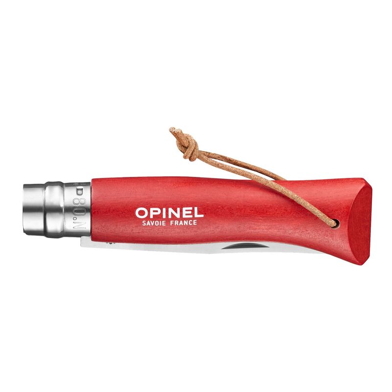 Sport si Outdoor - Camping - Cutite, bricege si accesorii - Cutite si bricege - Cutit de buzunar N°08, inox, 8,5cm, "Colorama", Red - Opinel - Infinity.ro