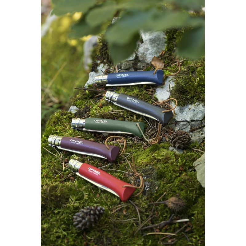 Sport si Outdoor - Camping - Cutite, bricege si accesorii - Cutite si bricege - Cutit de buzunar N°08, inox, 8,5cm, "Colorama", Red - Opinel - Infinity.ro