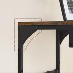 Casa si Gradina - Mobilier - Organizare si depozitare - Cuiere - Cuier de perete cu raft, Artool, 8 carlige, otel, pal, negru si maro rustic, 40x24x24 cm - Infinity.ro