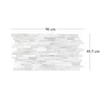 Casa si Gradina - Constructii - Materiale constructii - Placi decorative - Panou decorativ, PVC, model piatra 3D, nuante gri inchis, 96x48.5 cm - Infinity.ro