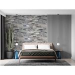 Casa si Gradina - Constructii - Materiale constructii - Placi decorative - Panou decorativ, PVC, model piatra 3D, nuante gri inchis, 96x48.5 cm - Infinity.ro