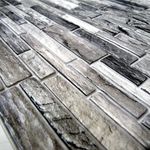 Casa si Gradina - Constructii - Materiale constructii - Placi decorative - Panou decorativ, PVC, model piatra 3D, nuante gri inchis, 96x48.5 cm - Infinity.ro