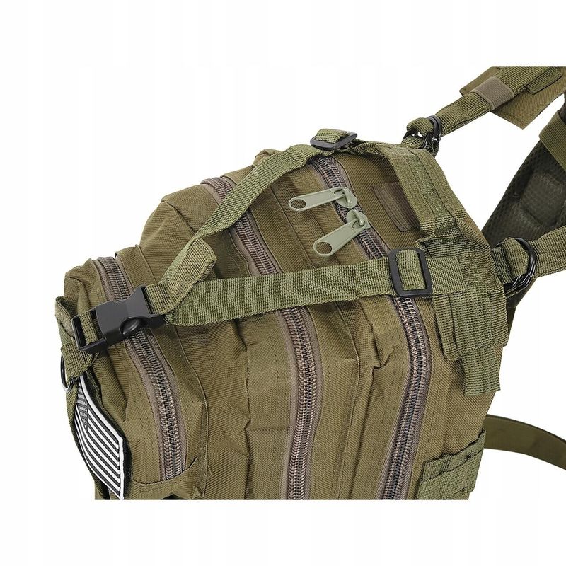 Sport si Outdoor - Articole de voiaj - Rucsacuri - Ghiozdan/rucsac tactic, Trizand, 5 compartimente, poliester 600D, verde, 26 L, 28x16x44 cm - Infinity.ro