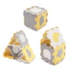 Casa si Gradina - Textile si covoare - Covoare - Covoare copii - Covoras de joaca kinderkraft luno shapes, puzzle 3d, spuma, yellow - Infinity.ro