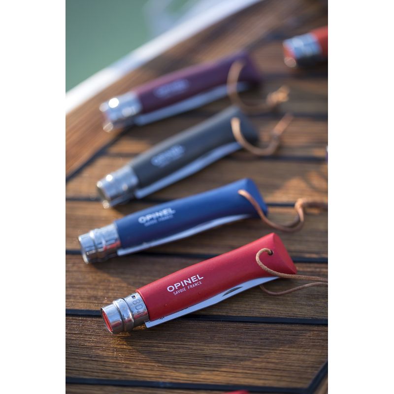 Sport si Outdoor - Camping - Cutite, bricege si accesorii - Cutite si bricege - Cutit de buzunar N°08, inox, 8,5cm, "Colorama", Kaki - Opinel - Infinity.ro