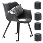 Casa si Gradina - Textile si covoare - Huse pentru mobilier - Set 4 buc. protectii anti-zgarieturi picioare scaun, diametru 22mm, culoare neagra - Infinity.ro