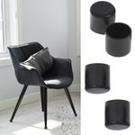 Casa si Gradina - Textile si covoare - Huse pentru mobilier - Set 4 buc. protectii anti-zgarieturi picioare scaun, diametru 22mm, culoare neagra - Infinity.ro