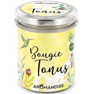 Lumanare parfumata naturala Tonus, vegana, 150g Aromandise