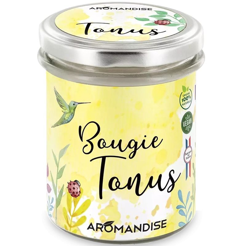 Casa si Gradina - Decoratiuni - Aromaterapie si lumanari - Lumanari si candele - Lumanare parfumata naturala Tonus, vegana, 150g Aromandise - Infinity.ro