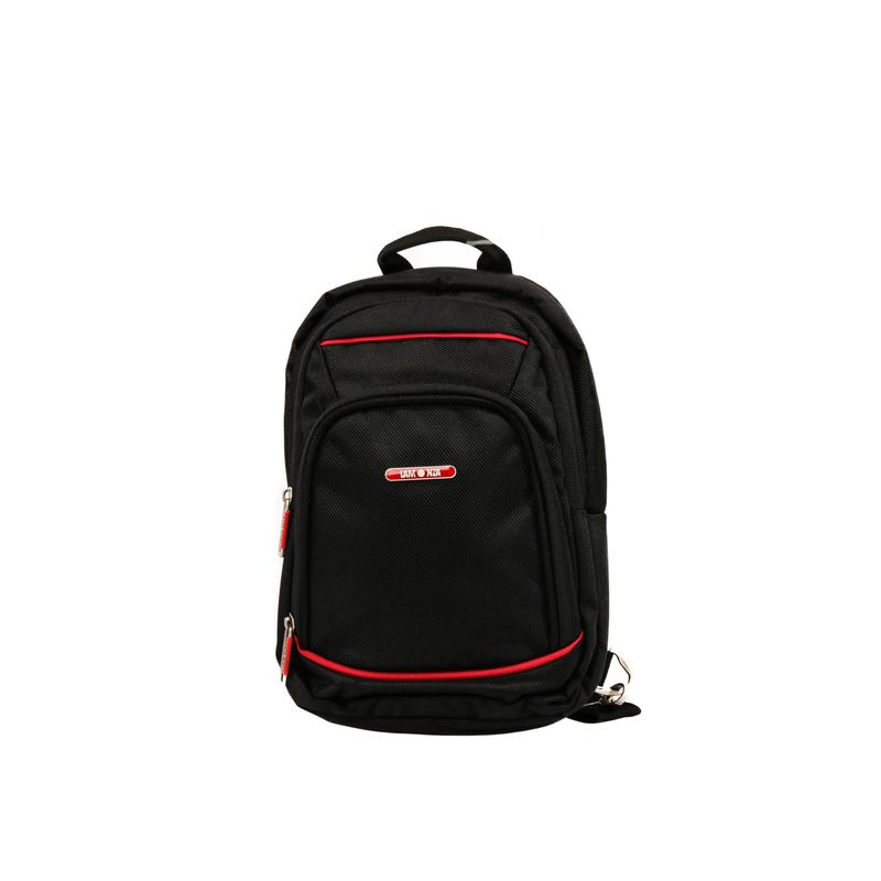 Sport si Outdoor - Articole de voiaj - Rucsacuri - Rucsac Crossbody Smiley, Lamonza, 38x22x8 cm, negru - Infinity.ro