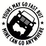 Auto si Moto - Intretinere auto - Stickere auto - Sticker autoadeziv pentru vehicule Off Road, model "You Can Go Fast", dimensiune 30 x 30 cm, culoare Neagra - Infinity.ro