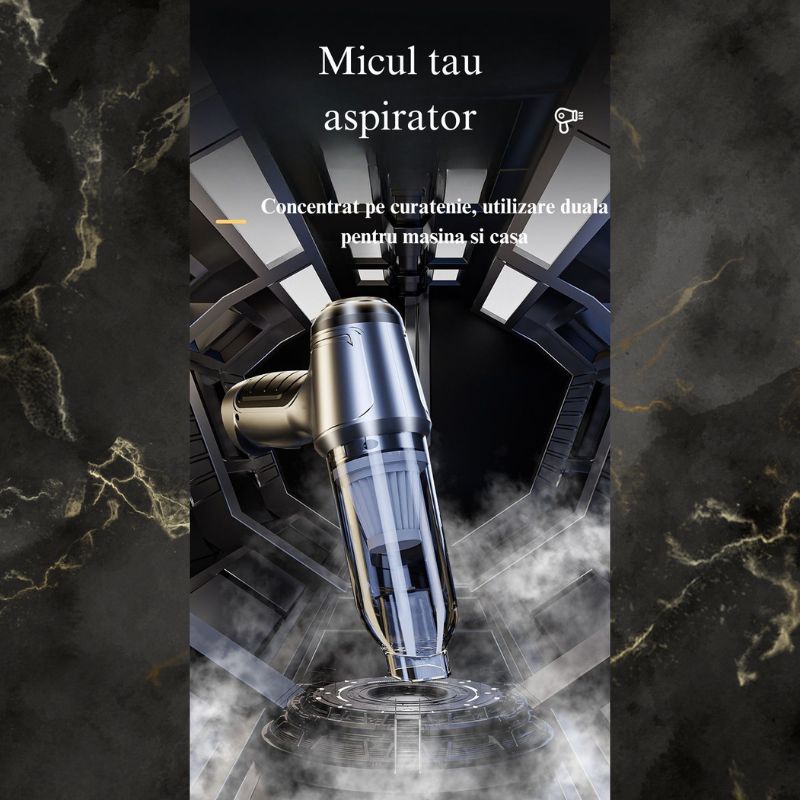 Auto si Moto - Intretinere auto - Aspiratoare auto - Aspirator de Mana Auto, MIANDREE®, Portabil, 3 in 1, Inverter, Functie de Aer Aspirare/Suflare, Putere de Aspirare 12.000 Pa, 35.500 rpm, Fara Fir, Filtru HEPA, Silentios - Infinity.ro