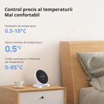 Casa si Gradina - Electrice - Smart Home - Centrale si module smart home - Termostat de Ambient Smart RF Wireless MIANDREE®, Programabil, Compatibil Orice Centrala Termica si Incalzire Pardoseala, Touchscreen, Tuya Smart Life, Alexa, Google - Infinity.ro