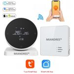 Casa si Gradina - Electrice - Smart Home - Centrale si module smart home - Termostat de Ambient Smart RF Wireless MIANDREE®, Programabil, Compatibil Orice Centrala Termica si Incalzire Pardoseala, Touchscreen, Tuya Smart Life, Alexa, Google - Infinity.ro