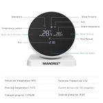 Casa si Gradina - Electrice - Smart Home - Centrale si module smart home - Termostat de Ambient Smart RF Wireless MIANDREE®, Programabil, Compatibil Orice Centrala Termica si Incalzire Pardoseala, Touchscreen, Tuya Smart Life, Alexa, Google - Infinity.ro