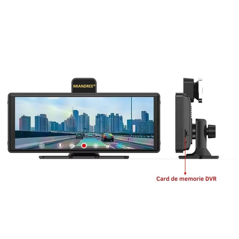 Auto si Moto - Electronice auto - Navigatii GPS - Navigatie Auto Universala 10.26" Full-Touch IPS HD, MIANDREE®, CarPlay/Android Auto Wireless, Camera Fata Reglabila 4K/1080P (Dashcam), Camera Marsarier Inclusa, DVR Multimedia, BT, FM, AUX, Split-Scr - Infinity.ro