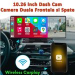 Auto si Moto - Electronice auto - Navigatii GPS - Navigatie Auto Universala 10.26" Full-Touch IPS HD, MIANDREE®, CarPlay/Android Auto Wireless, Camera Fata Reglabila 4K/1080P (Dashcam), Camera Marsarier Inclusa, DVR Multimedia, BT, FM, AUX, Split-Scr - Infinity.ro