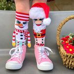 Fashion, accesorii si bijuterii - Copii - Lenjerie si pijamale copii - Sosete si dresuri copii - Sosete lungi colorate Madmia unisex fantasy Santa and Snowman 6-99 ani - Infinity.ro