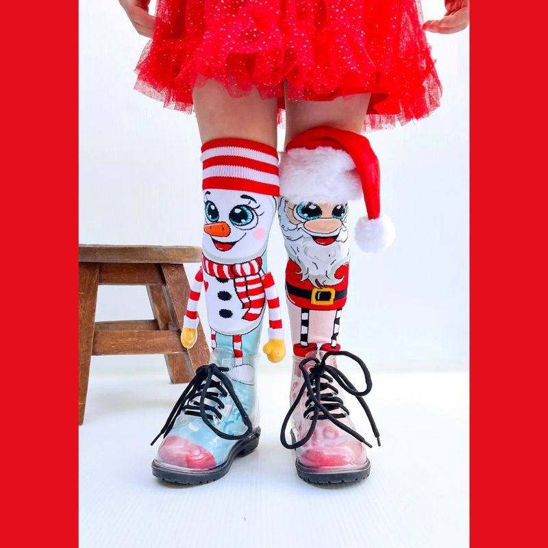 Fashion, accesorii si bijuterii - Copii - Lenjerie si pijamale copii - Sosete si dresuri copii - Sosete lungi colorate Madmia unisex fantasy Santa and Snowman 6-99 ani - Infinity.ro