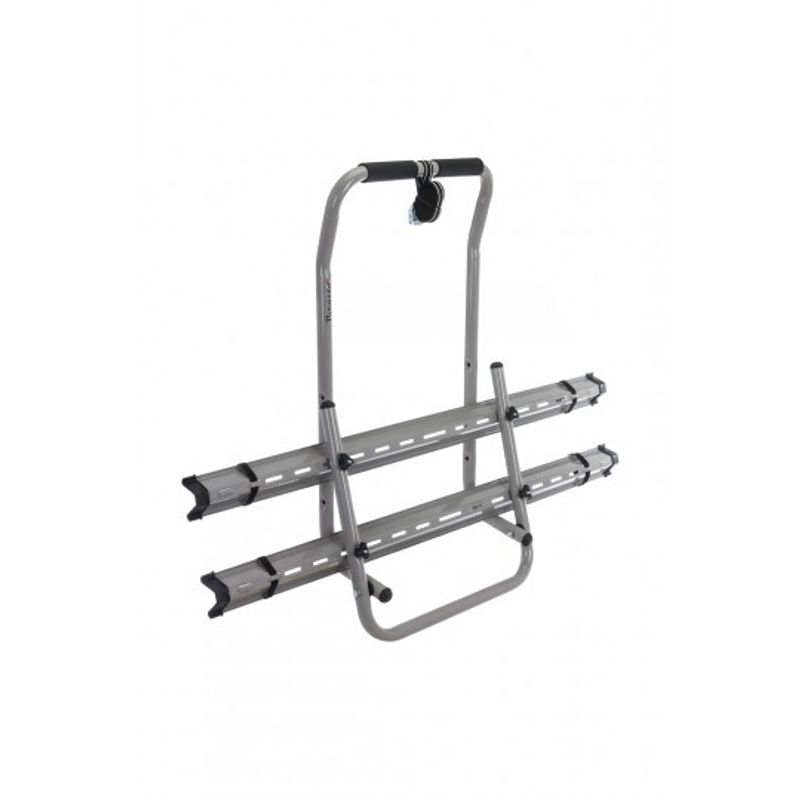 Sport si Outdoor - Ciclism - Accesorii pentru biciclete - Suporturi accesorii biciclete - Suport bicicleta Peruzzo Stelvio 375/A 4X4 ALU cu prindere pe roata de rezerva pentru 2 biciclete - Infinity.ro