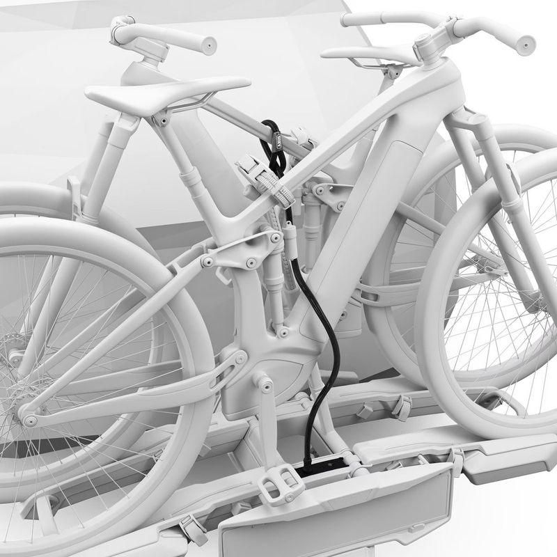 Sport si Outdoor - Ciclism - Accesorii pentru biciclete - Antifurt biciclete - Lacat Thule pentru securizare bicicleta pe suport, 150cm - Infinity.ro