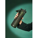 Casa si Gradina - Bucatarie si vesela - Cani si pahare - Sticle - Sticla apa, recyclon, 1L, Verde inchis - Ion8 - Infinity.ro