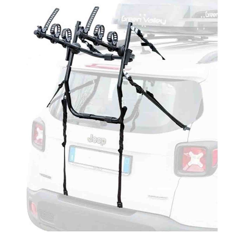 Sport si Outdoor - Ciclism - Accesorii pentru biciclete - Suporturi accesorii biciclete - Suport pentru 3 biciclete Green Valley Adventure 160619 scurt cu prindere pe haion - Infinity.ro