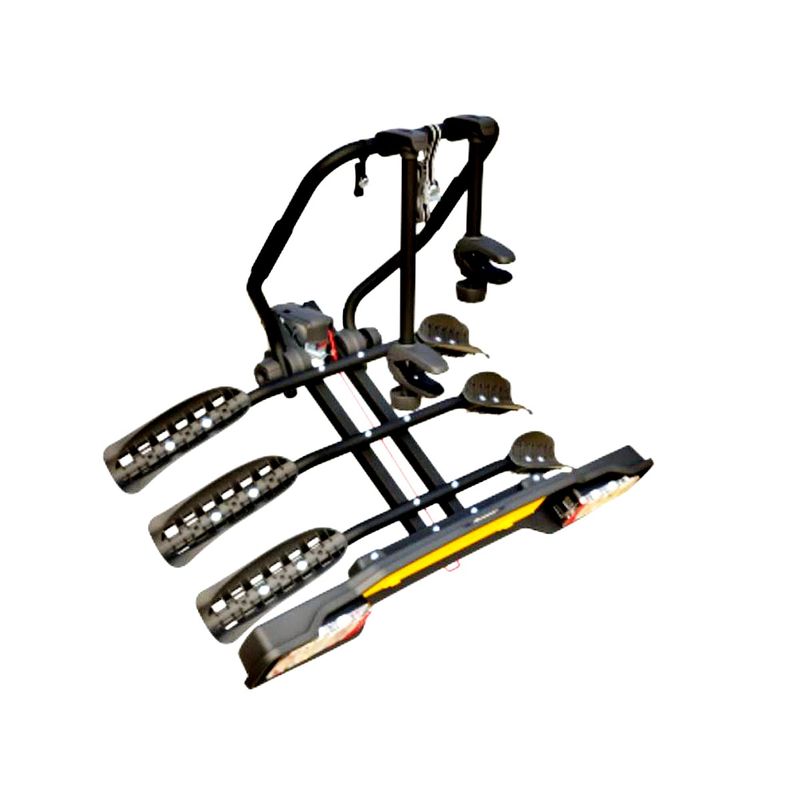 Sport si Outdoor - Ciclism - Accesorii pentru biciclete - Suporturi accesorii biciclete - Suport 3 biciclete Peruzzo Siena 668/3N cu prindere pe carligul de remorcare, Negru - Infinity.ro